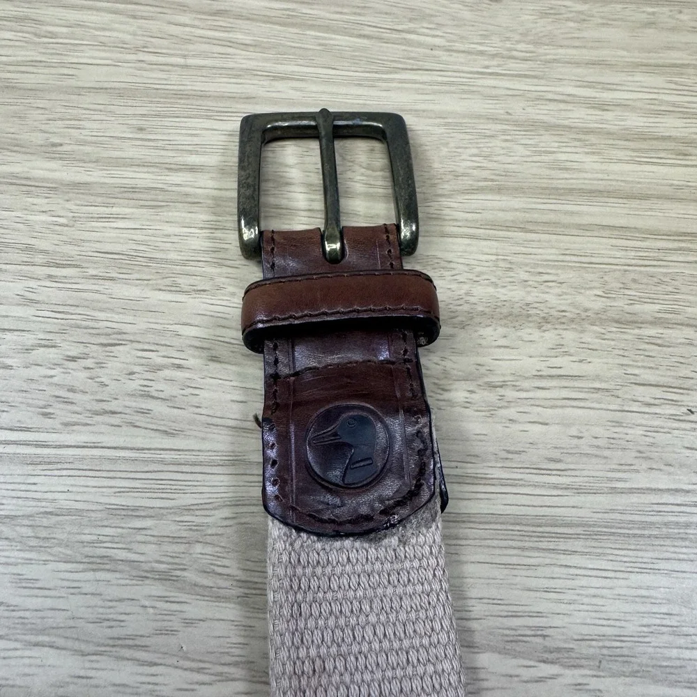 Duck Head Golf Belt Men's Size 34 / 35 Leather Canvas Hunting Outdoors Casual